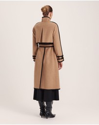 SABA - Kayla Wool Contrast Long Coat