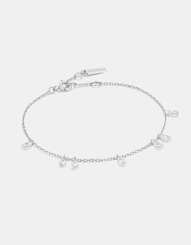 Ania Haie - Silver Ethereal Teardrop Dangle Station Bracelet