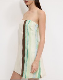Calli - Stripe Shift Mini Dress