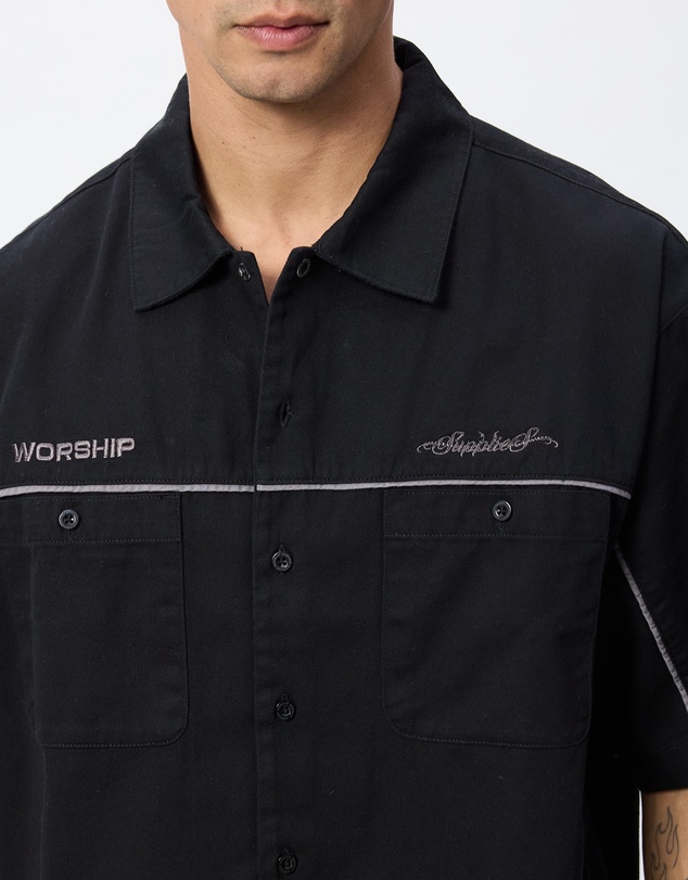 Worship - Toll Free Short Sleeve Work Shirt