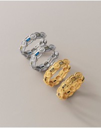 HOUSE OF SLANI - Summer Inspired Caprina Silver Hoops