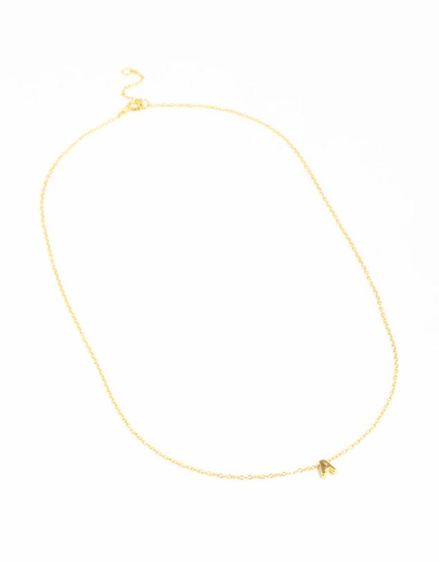 Lovisa - Gold Plated Sterling Silver Letter A Necklace