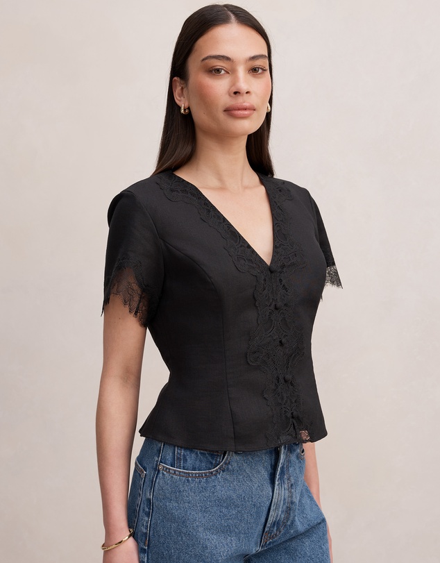 Forever New - Ingrid Lace Trim Blouse