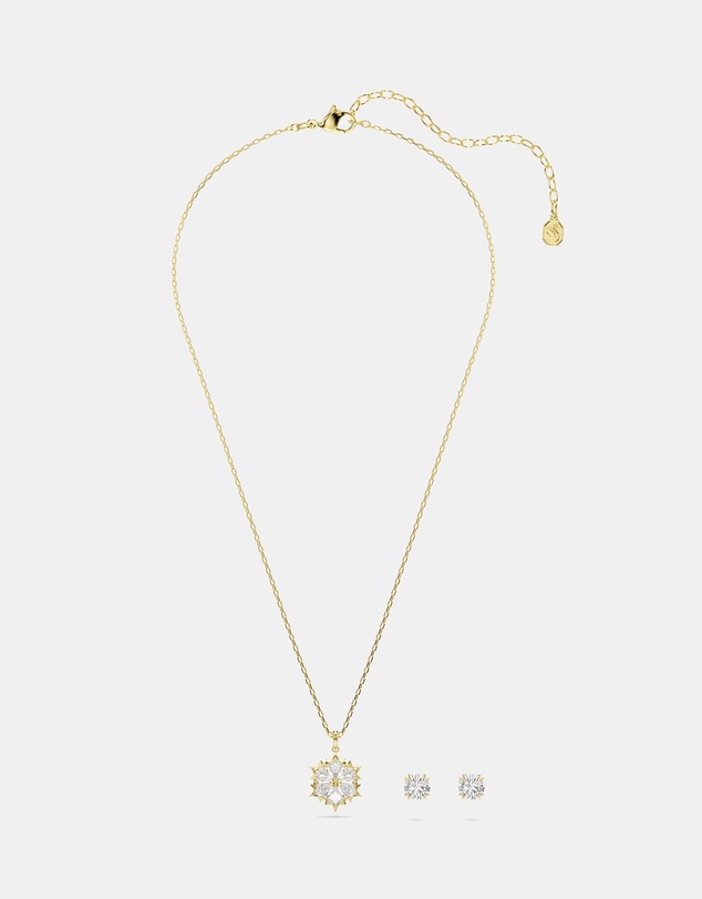 Swarovski - Magic Set, Set (2), Mixed Cuts, Snowflake, White, 18K Gold Finish