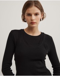 Witchery - Long Sleeve Overlay Top