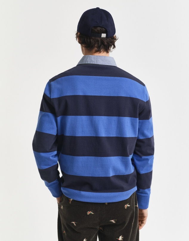 Gant - Chambray Collar Striped Heavy Rugger