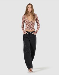 Rolla's - Field Lines Long Sleeve Top