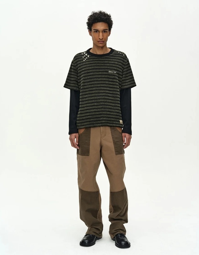 Andersson Bell - Studded Stripe Layered Sweater