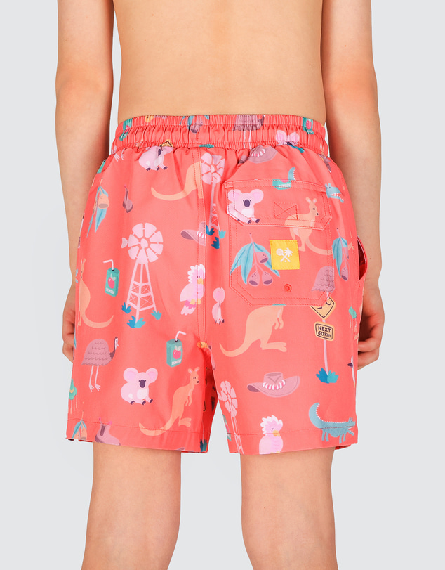 Skwosh - Outback Jack Boys Eco Swim Shorts in Rust