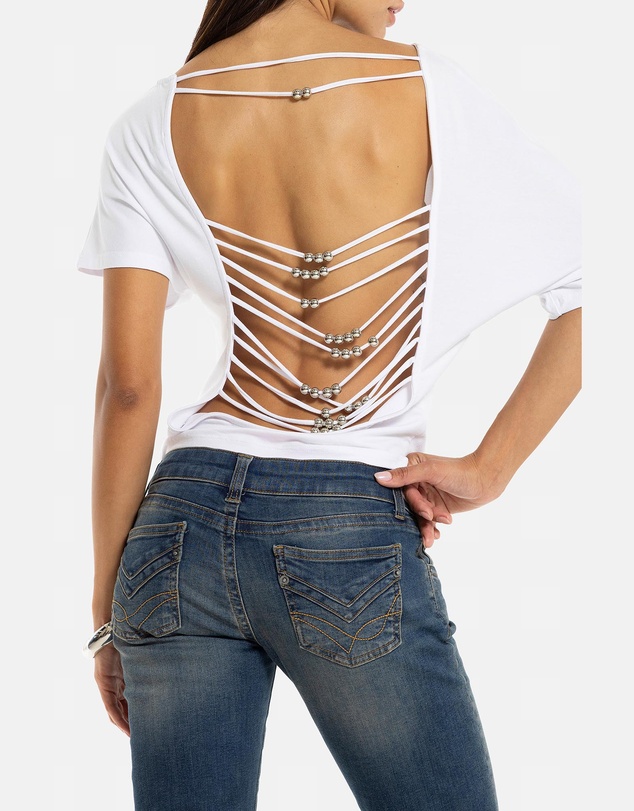 Jaded London - Beaded Backless Jersey Top