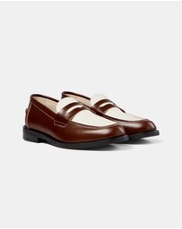 Duke + Dexter - Wilde Chestnut + White Penny Loafer - Men's