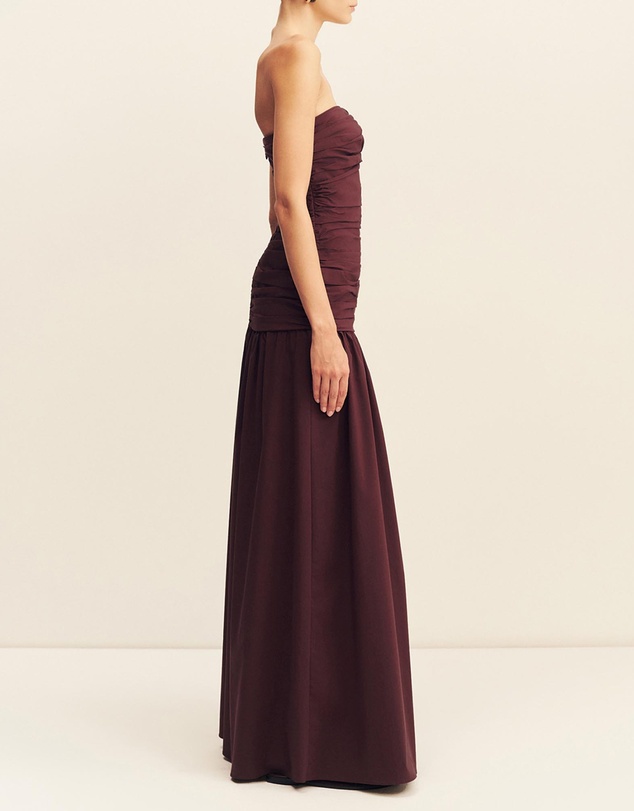Shona Joy - Campbell Strapless Ruched Maxi Dress