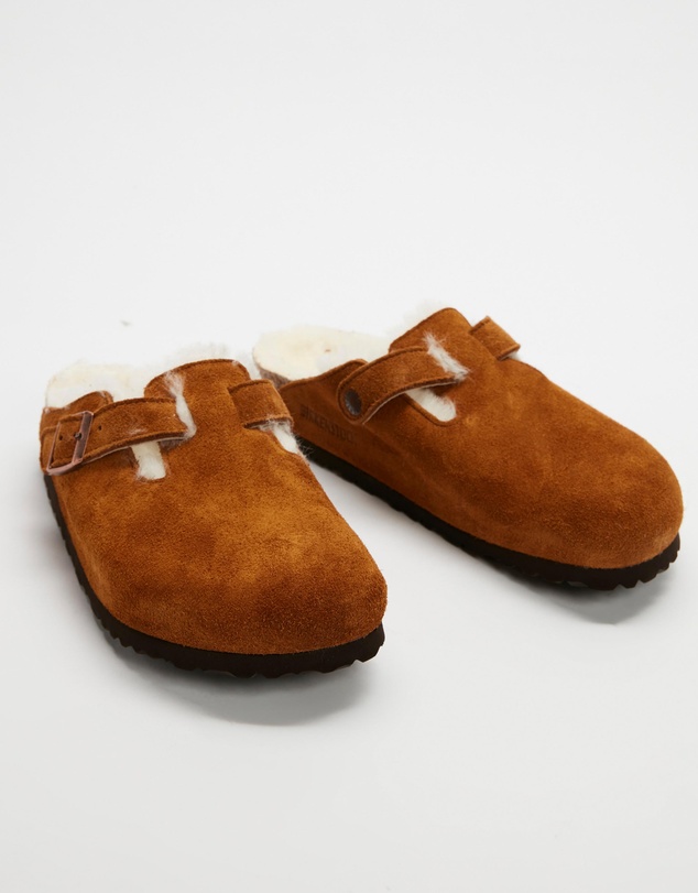 Birkenstock - Boston Suede Leather/Shearling Narrow