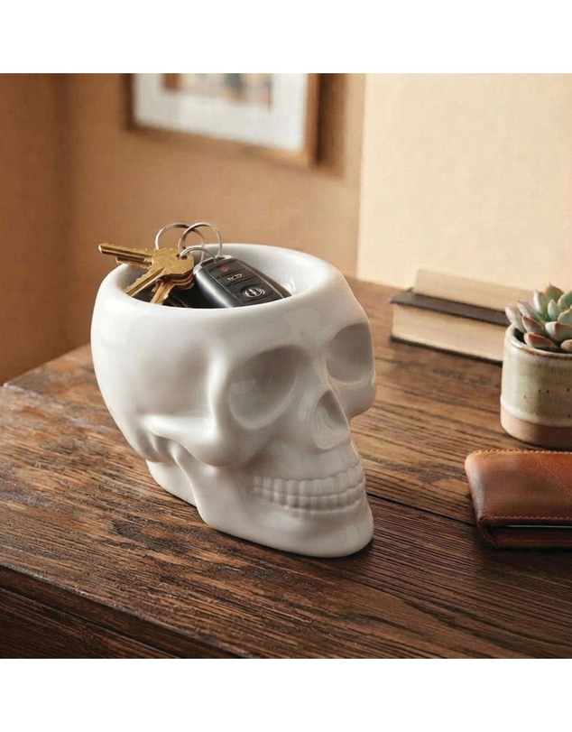 Urban Attitude - Urban Attitude Skull Statue - Matte White