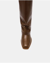 Steve Madden - Winnick Olive Leather Boots