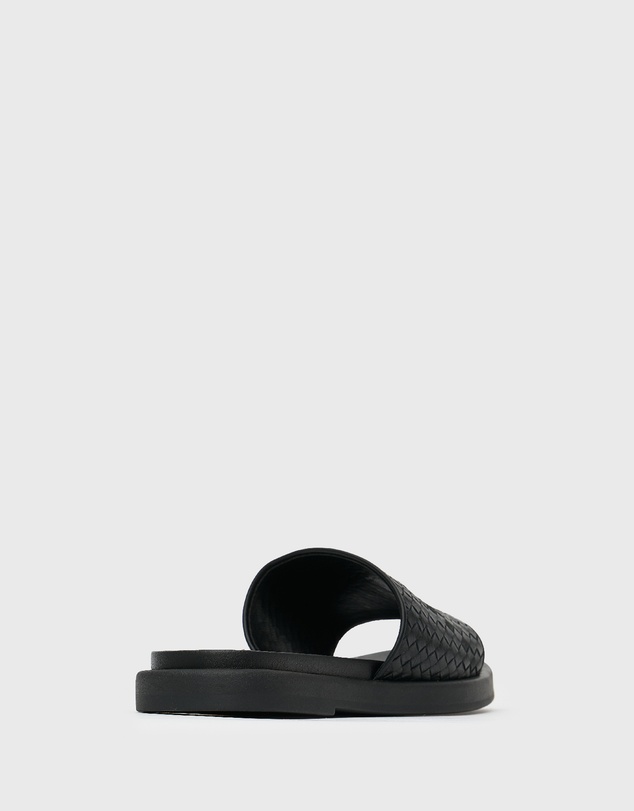 Betts - Wider Fit Bobbie Leather Woven Slides