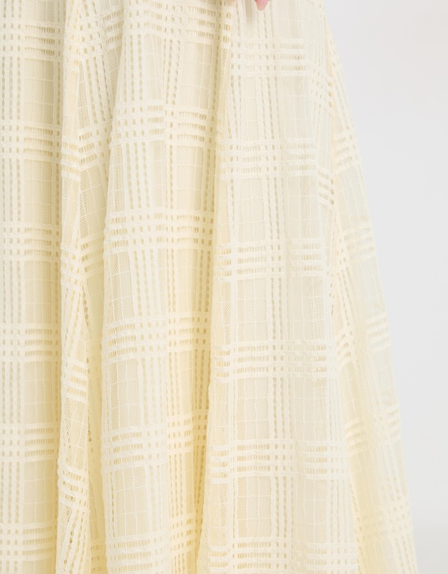 Calli - Selene Sheer Check Maxi Skirt
