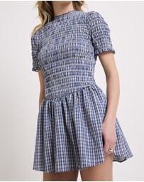 Subtitled - Bonnie Shirred Bubble Mini Dress