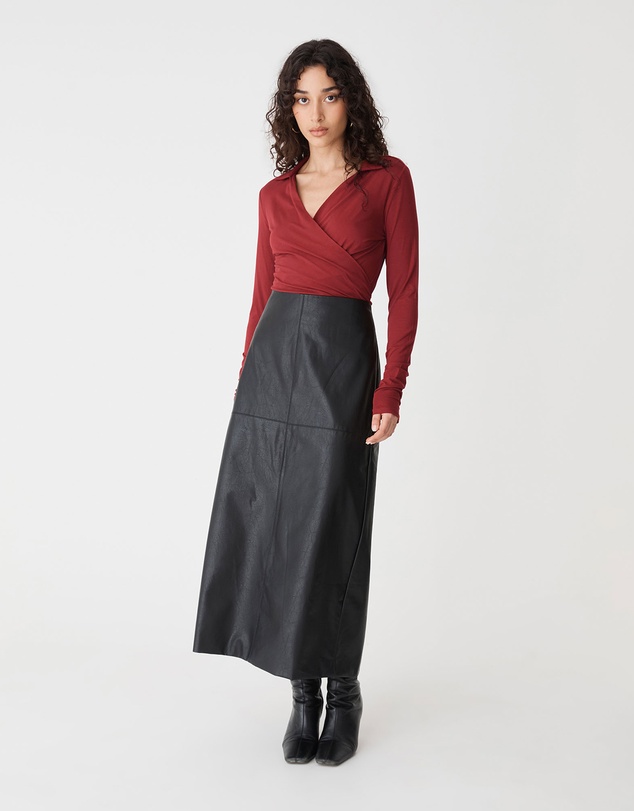 Forcast - Solene Bamboo Wrap Top