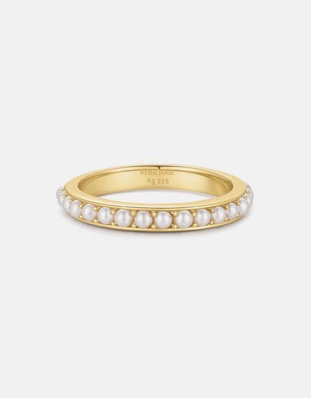 Ania Haie - Gold Shell Pearl Beaded Ring
