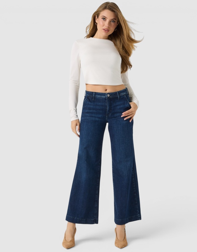 GUESS - Eco Mid-Rise Zoya Wide Leg Jeans