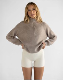 Leelo Active - Knit Quarter Zip Jumper