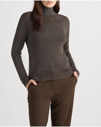 David Lawrence - Flores Sparkle Roll Neck Knit Jumper