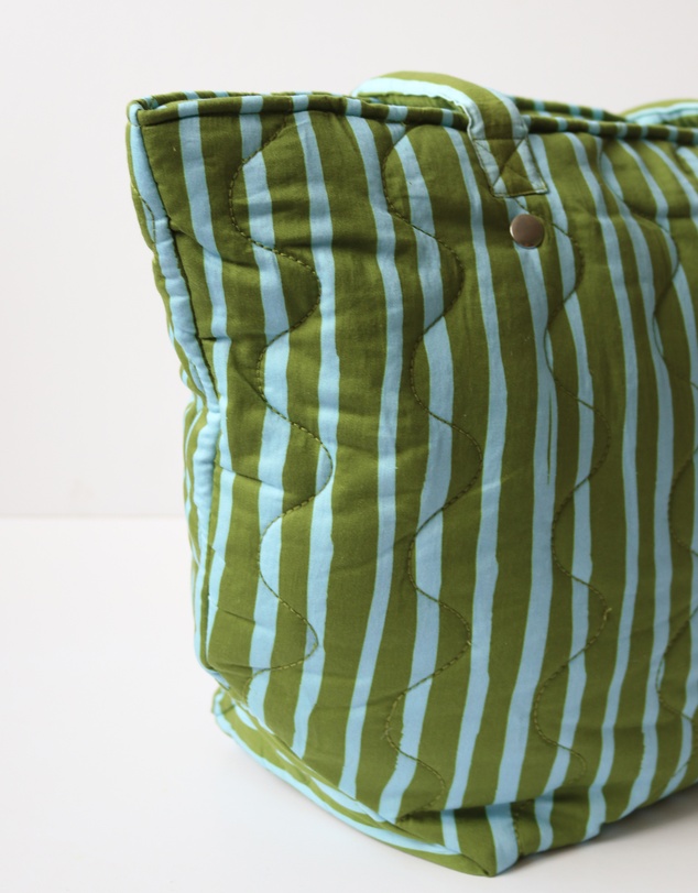 Mosey Me - Strokes Quilted Bag - Guacamole