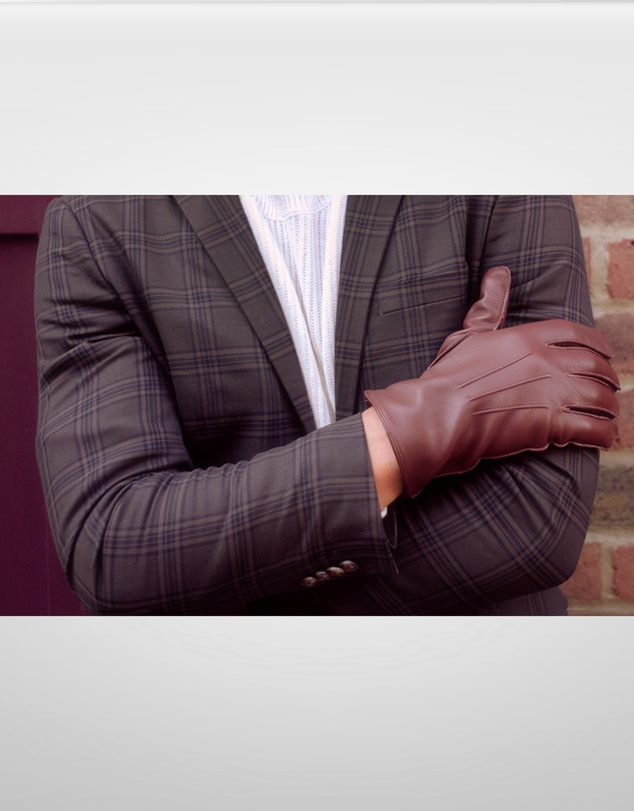 DENTS - Officers Classic Leather Gloves w 100% Wool Lining