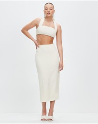Third Form - Waffle Halter Crop Top