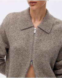 Minima Esenciales - Joryn Alpaca Wool Zip Cardigan