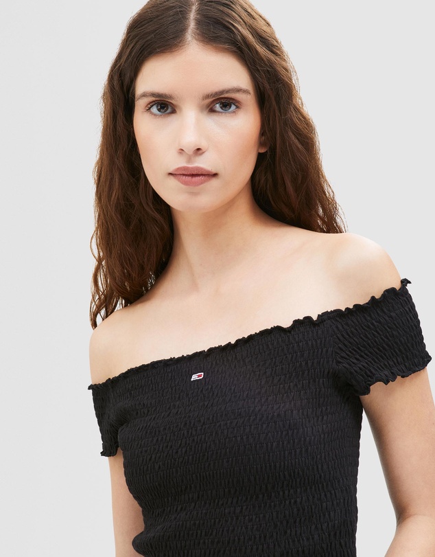 Tommy Jeans - Slim Smock Crop Top