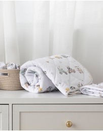 Living Textiles - Reversible Quilted Cot Comforter - Tractor Ride