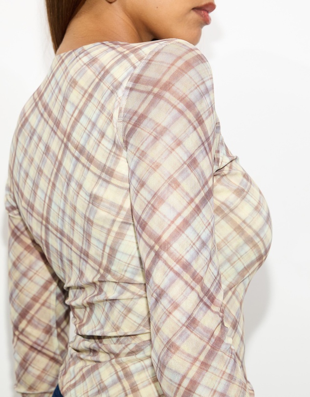 Dazie - Rush Hour Long Sleeve Mesh Top