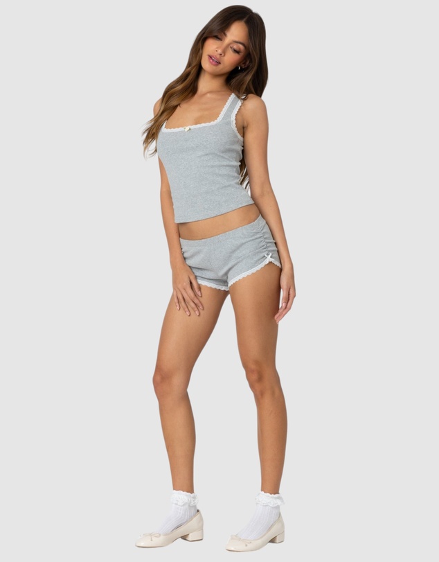 EDIKTED - Kadence Lace Trim Tank Top