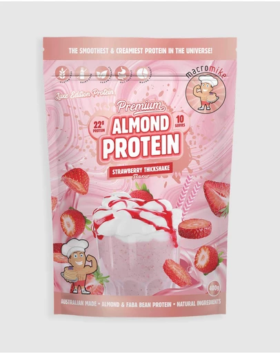 Macro Mike - Strawberry Thick Shake Premium Almond Protein - 400g