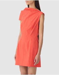 Bassike - Crushed Cotton Shoulder Dress