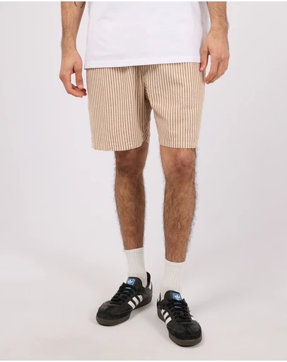 Silent Theory - Stripe Linen Shorts