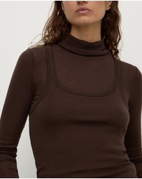 Assembly Label - Nora Merino Wool Layered Turtleneck Top