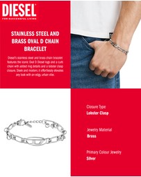 Diesel - Silver-Tone Bracelet