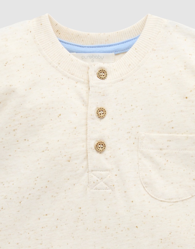 Purebaby - Henley Tee -Kids-Babies
