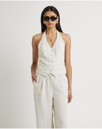 Subtitled - Naomi Linen Halter Vest