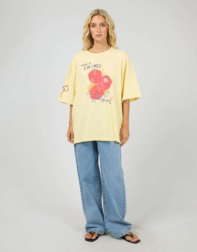 All About Eve - Snake Eyes Oversized Tee Yellow