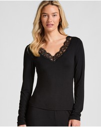 Hunkemoller - PJ LS Jersey Lace Nana Set