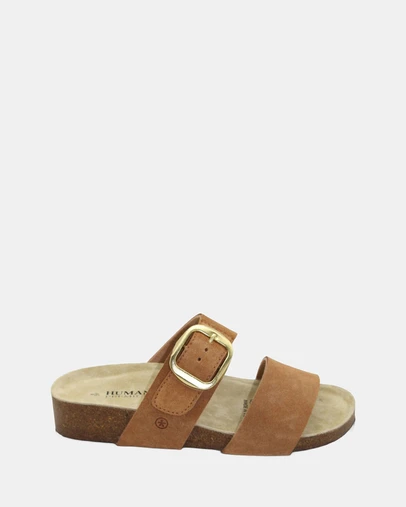 Human - Women's Palms Slide Sandals Tan Suede