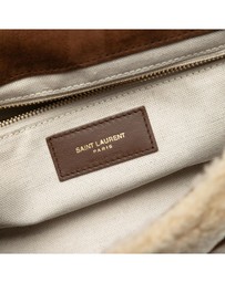 Pre-Loved by Azura Reborn - Pre-Loved Medium Suede and Shearling Patchwork Jamie Shoulder Bag
