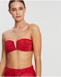 Duskii - Cerise Deep V Bandeau