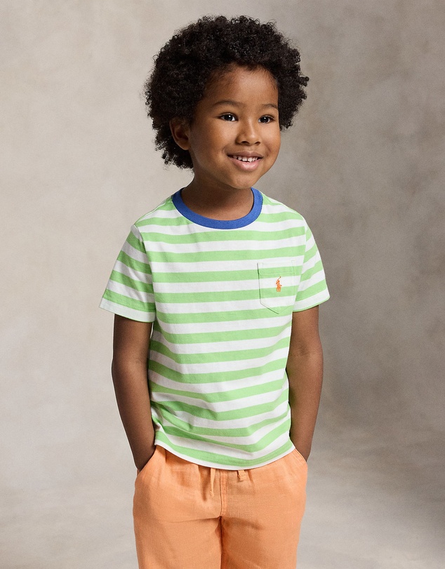Polo Ralph Lauren - Striped Cotton Jersey Pocket Tee - Babies-Kids