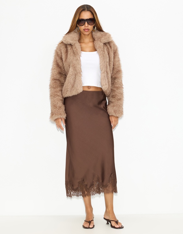 Dazie - Rhea Lace Midi Skirt