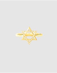 Chuchka - Ella Gold Magen David Ring